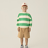 The Campamento sweater met strepen groen/wit