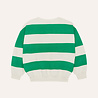 The Campamento sweater met strepen groen/wit