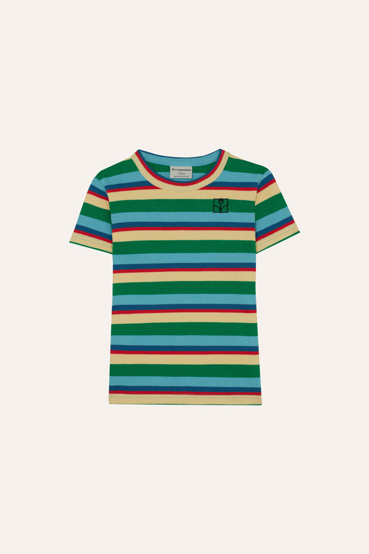 The Campamento t-shirt met gekleurde strepen