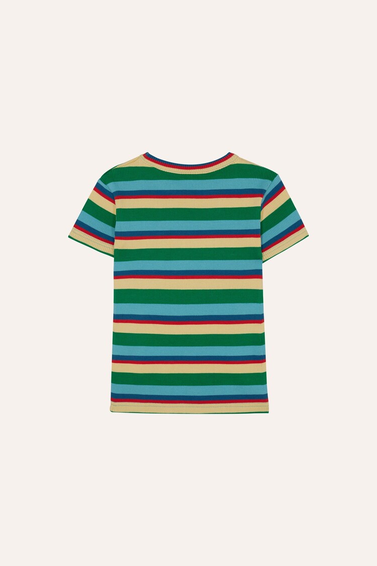 The Campamento t-shirt met gekleurde strepen