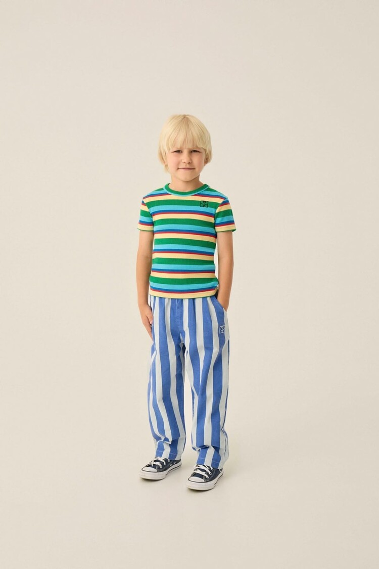 The Campamento t-shirt met gekleurde strepen