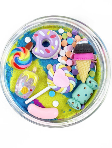 Invitation to imagine Magic Sand Candy surprise pot