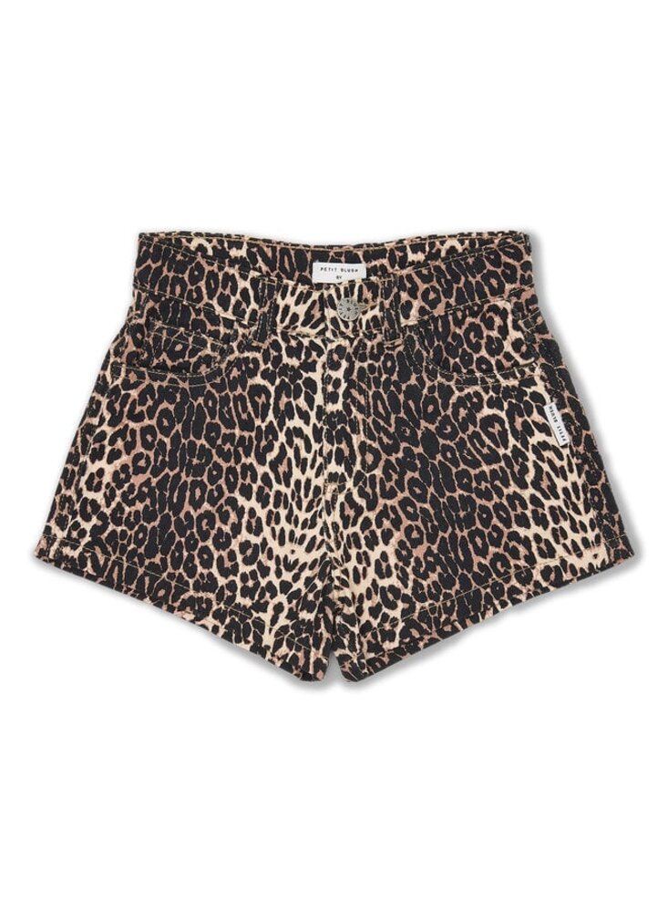 Petit Blush Jeans Short Leopard