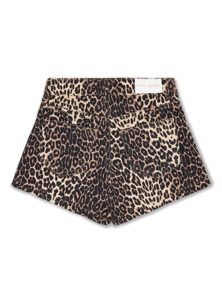 Petit Blush Jeans Short Leopard AOP