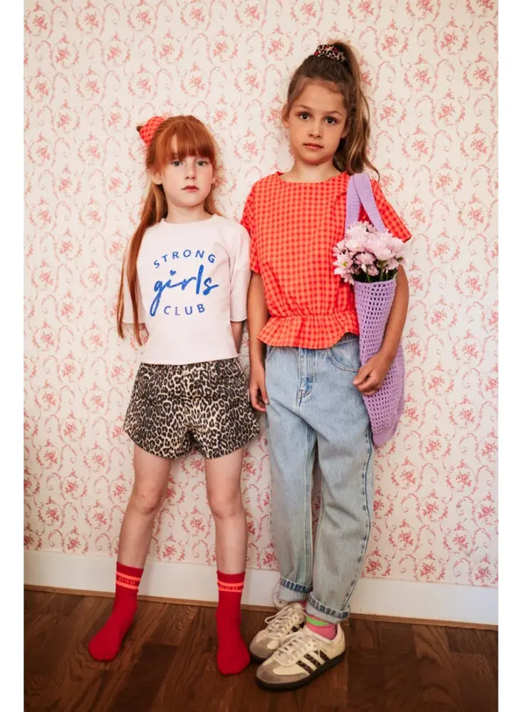 Petit Blush Jeans Short Leopard AOP