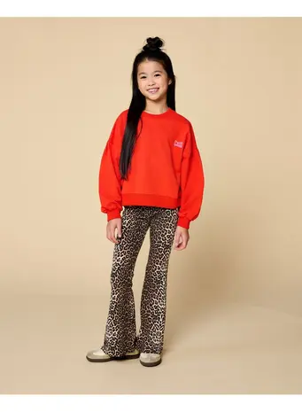 Petit Blush Bowie Flared Pants Leopard