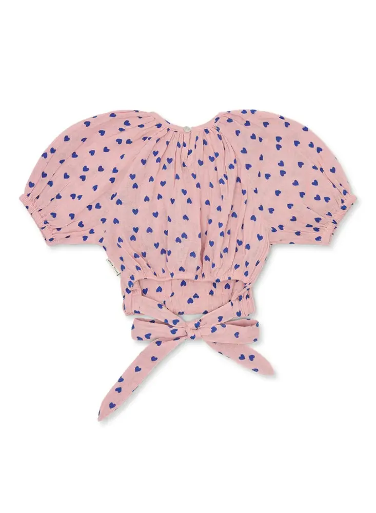 Petit Blush roze blouse met hartjes Adele Candy Hearts