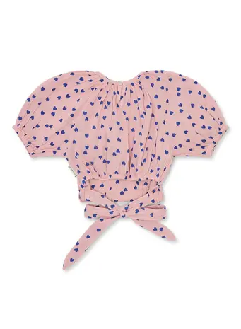Petit Blush roze blouse met hartjes Adele Candy Hearts