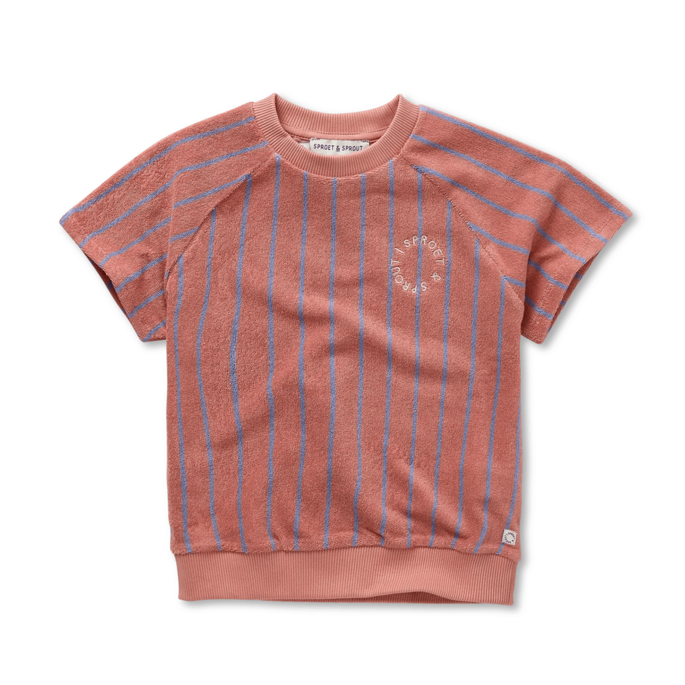 Sproet & Sprout badstof shirt met korte mouwen en strepen