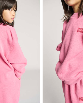 American Vintage Evona Sweatshirt Framboise Surteint