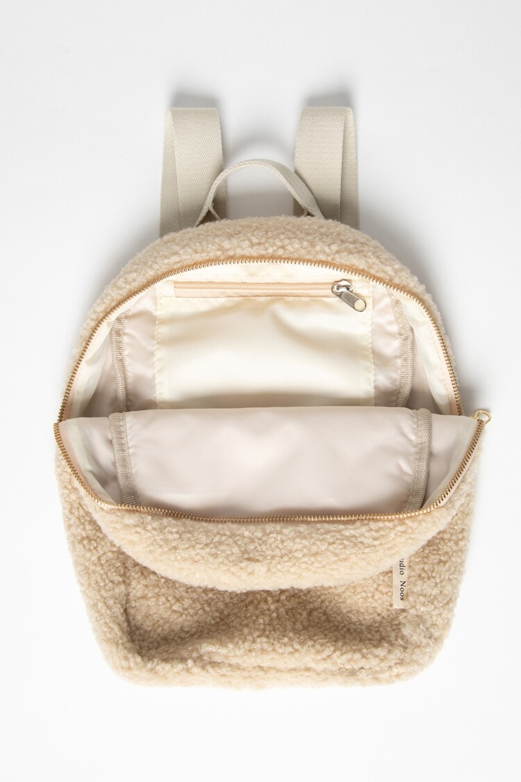 Studio Noos rugzak - Teddy Mini Backpack Ecru