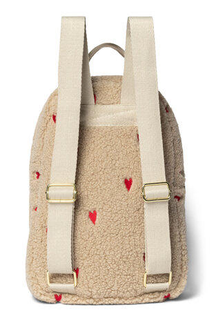 Studio Noos Teddy Mini Backpack Ecru HEARTS
