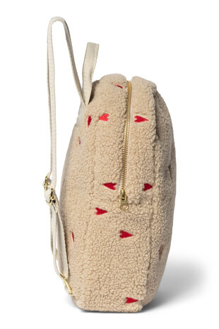 Studio Noos rugzak - Teddy Mini Backpack Ecru HEARTS