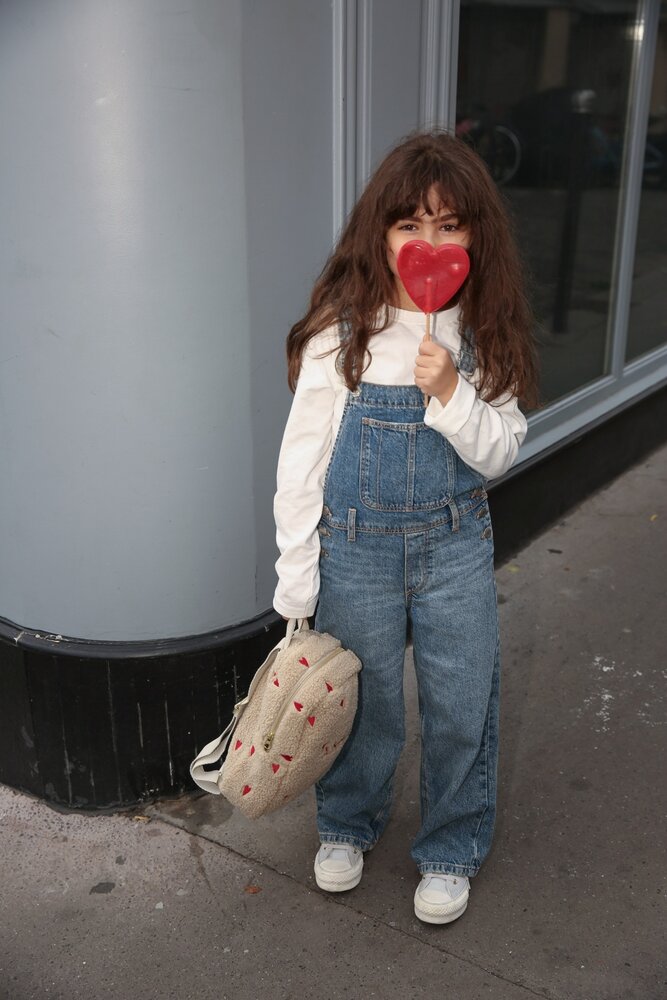 Studio Noos Teddy Mini Backpack Ecru HEARTS