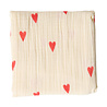 Studio Noos Swaddle Print Medium Beige Hearts