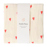 Studio Noos Swaddle Print Large Beige Hearts
