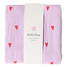 Studio Noos Swaddle Print Large Purple Hearts 120x120 cm