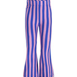 The New Chapter D601-5610 Flared Pants Nena Blue Pink Stripes