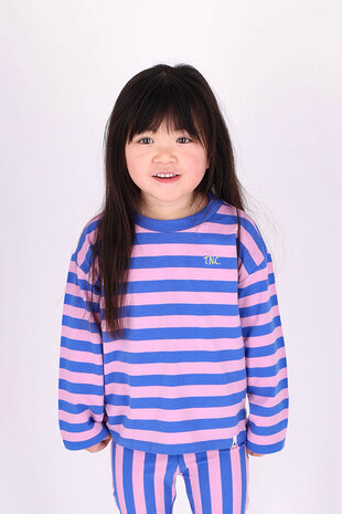 The New Chapter T-Shirt Lou Blue Pink Stripes