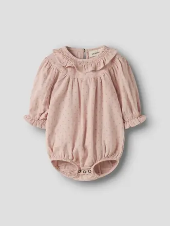 Lil Atelier Romper -  NBFDEMBE LS LOOSE ROMBER  Peach Whip