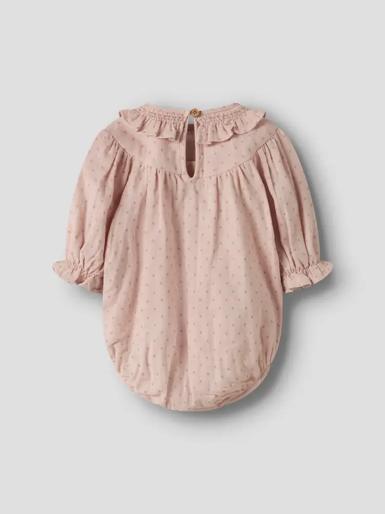 Lil Atelier Romper -  NBFDEMBE LS LOOSE ROMBER  Peach Whip