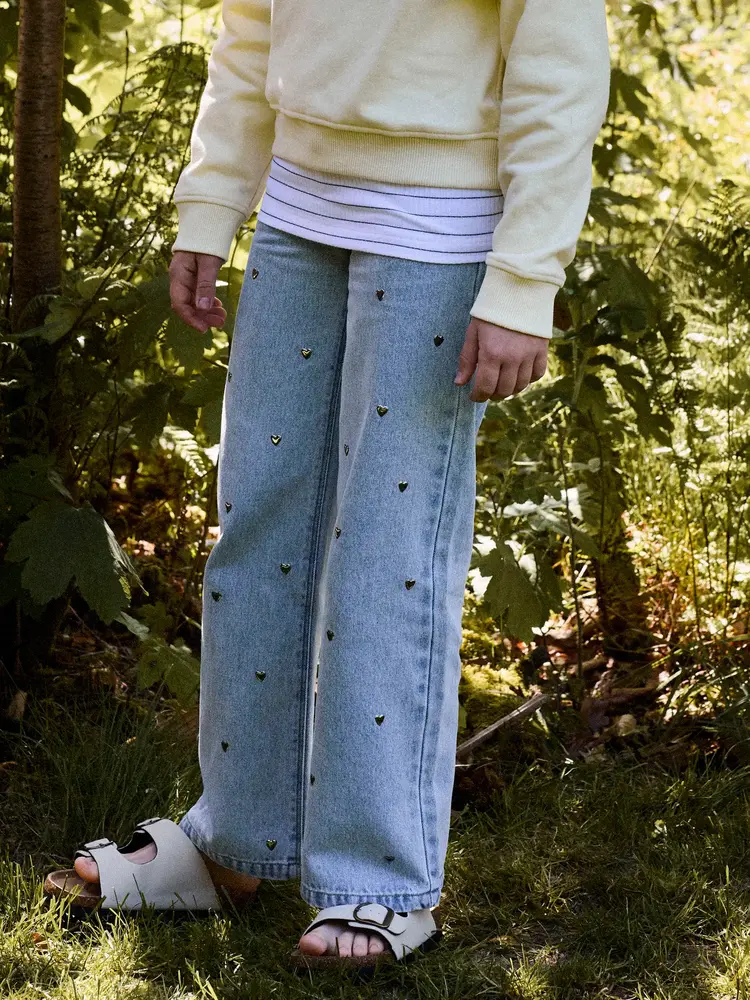 Name It Wide leg jeans NKFROSE WIDE HEART STUDS