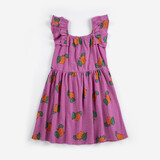 Bobo Choses Tangerine all over ruffled dress
