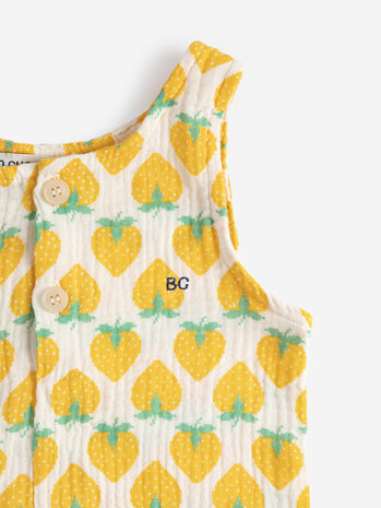 Bobo Choses Strawberry all over  woven playsuit