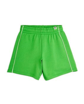 Mini Rodini Plain piping sweatshorts green
