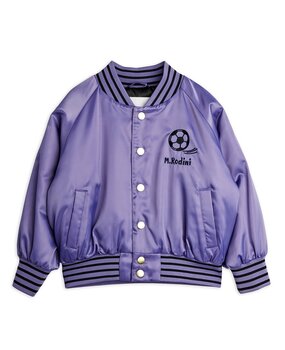 Mini Rodini Soccerball chenille satin bsb jacket purple