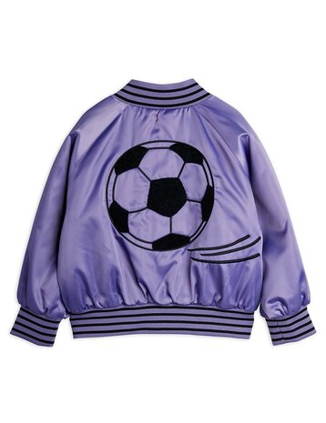 Mini Rodini Soccerball chenille satin bsb jacket purple Mini Rodini Soccerball chenille satin bsb jacket purple