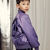 Mini Rodini Soccerball chenille satin bsb jacket purple Mini Rodini Soccerball chenille satin bsb jacket purple