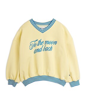 Mini Rodini To the moon emb sweatshirt yellow