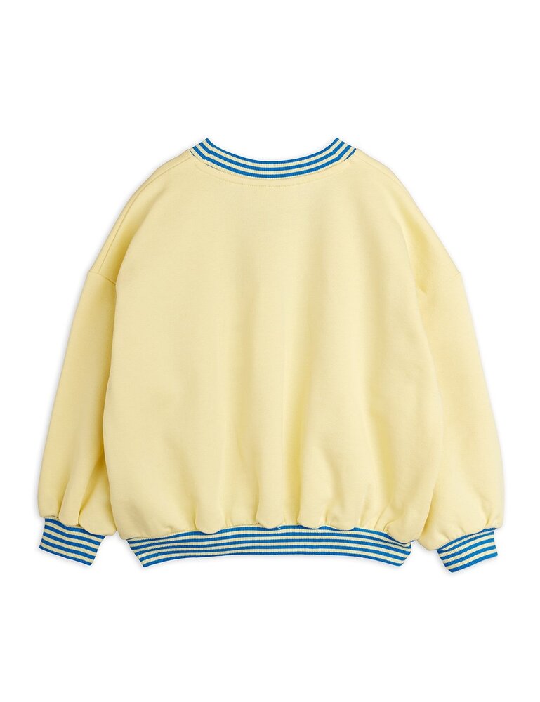 Mini Rodini To the moon emb sweatshirt yellow