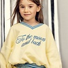 Mini Rodini To the moon emb sweatshirt yellow
