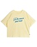 To the moon emb ss tee yellow