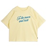 Mini Rodini zacht geel t-shirt To the moon and back