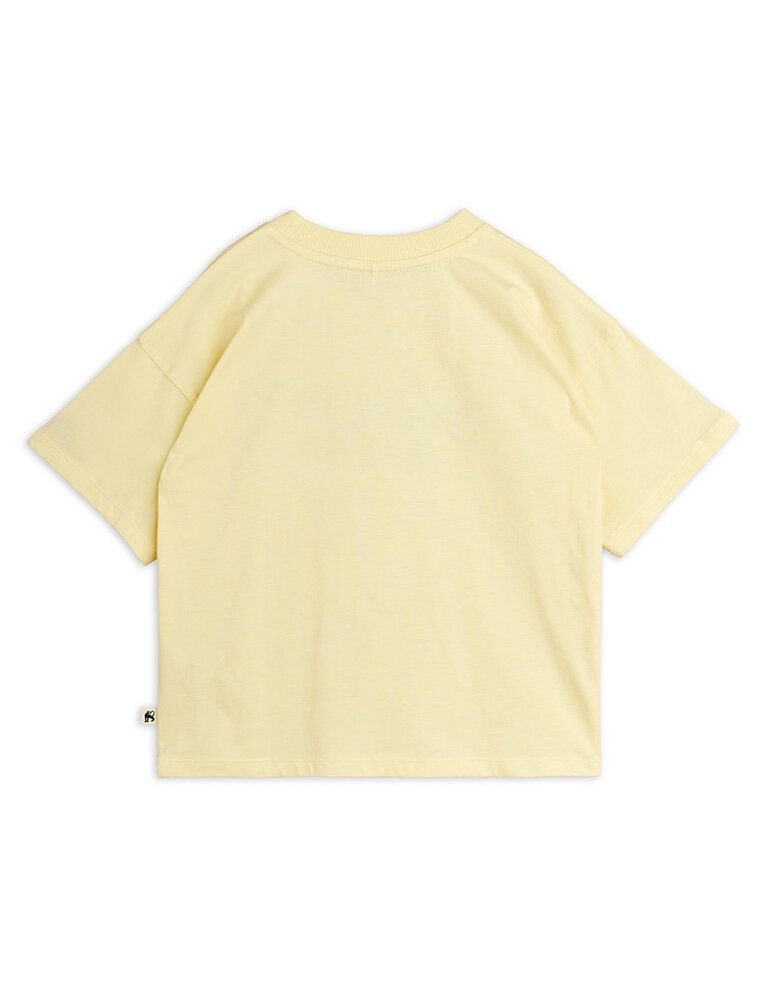 Mini Rodini To the moon emb ss tee yellow