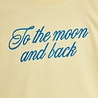Mini Rodini zacht geel t-shirt To the moon and back