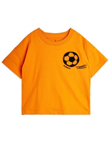 Mini Rodini Football chenille ss tee orange