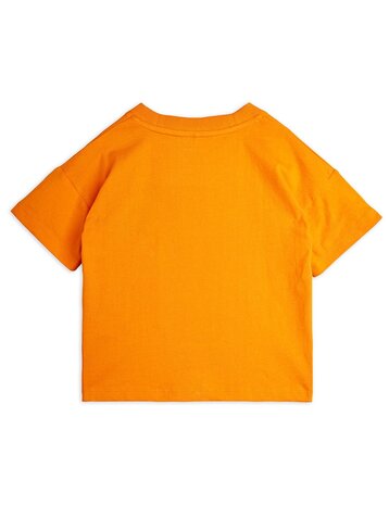 Mini Rodini Football chenille ss tee orange