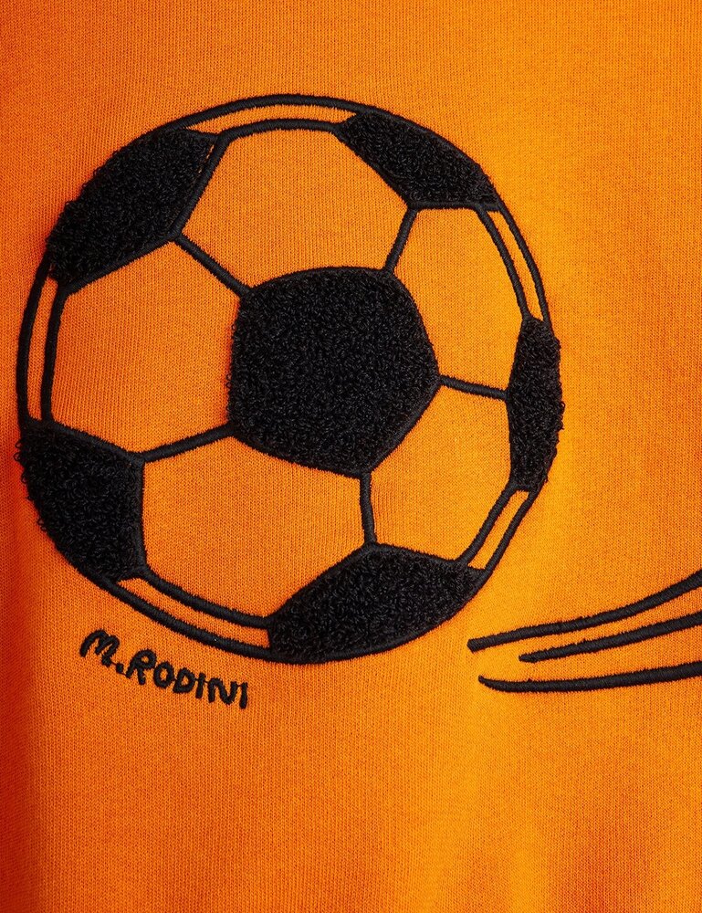 Mini Rodini Football chenille sweatshirt orange Mini Rodini Football chenille sweatshirt orange