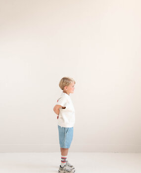 Jenest KNOX STRIPE SHORTS INDIGO STRIPE