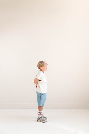 Jenest KNOX STRIPE SHORTS INDIGO STRIPE