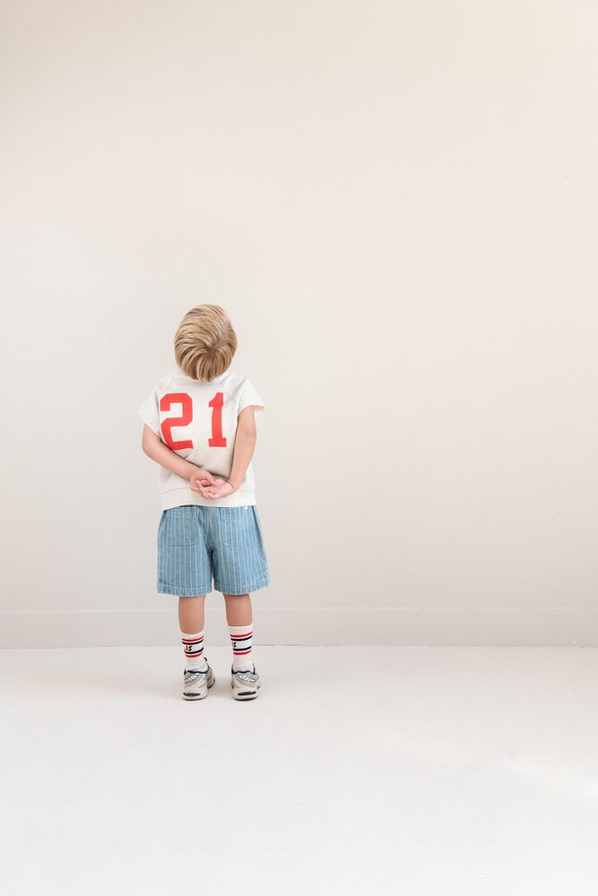 Jenest KNOX STRIPE SHORTS INDIGO STRIPE