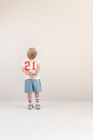 Jenest KNOX STRIPE SHORTS INDIGO STRIPE