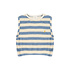 EVE SLEEVELESS T- SHIRT  WATER BLUE OFF WHITE STRIPE