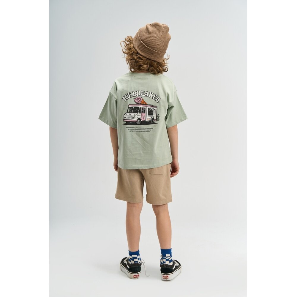 The New TNStefano OS S_S Tee Aqua Gray