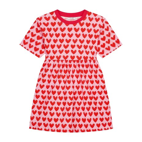 Daily Brat roze jurk met hartjes print