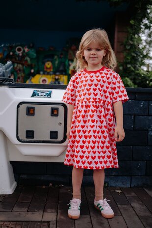 Daily Brat roze jurk met hartjes print